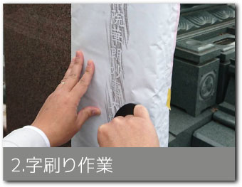 2.字刷り作業